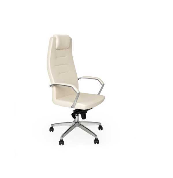 Weißer Sessel Designer Stuhl Bürostühle Drehstuhl Chefsessel Einsitzer von JV Möbel