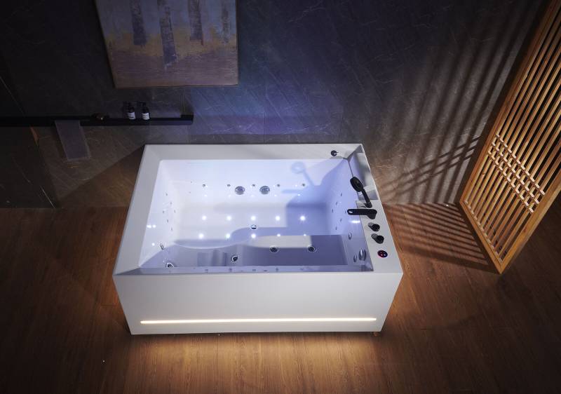 Whirlpool Badewanne Zimmer Wanne Wasserstrahlen Massagedüsen von JV Möbel