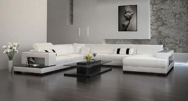 Wohnlandschaft Couch Polster Eck Garnitur Designer Ledersofa Big Sofa mit USB von JV Möbel