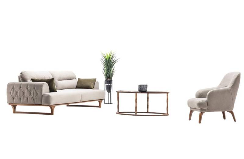 Wohnlandschaft Sofa Set Sitzgruppe Lounge Polstergarnitur Sitzgruppe Couch 3+1 von JV Möbel