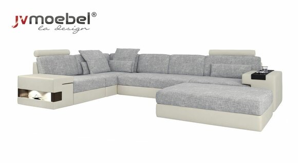 Wohnraum L-Form Modern Design Sofa Sofas Sitzecke mit Hocker Wohnlanschaft Möbel Wohnraum L-Form Modern Design Sofa Sofas Sitzecke mit Hocker Wohnlanschaft Möbel von JV Möbel