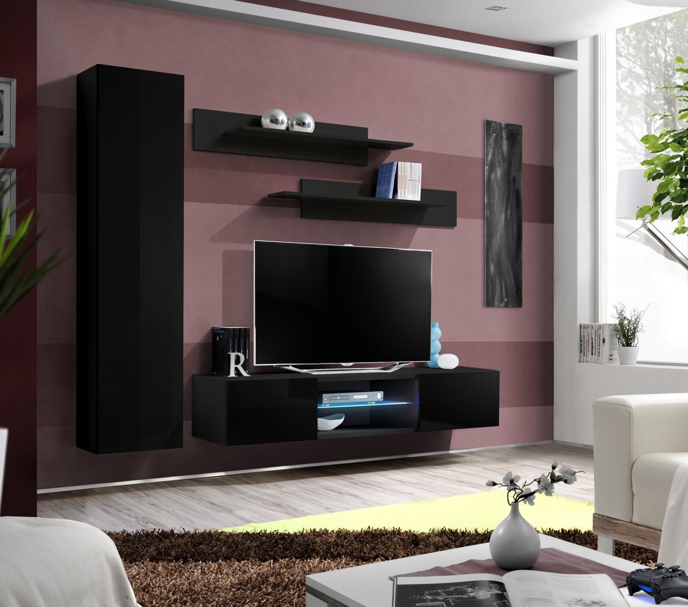 Wohnwand Einrichtung Wandschrank Design Holz Designer Modern Garnitur von JV Möbel