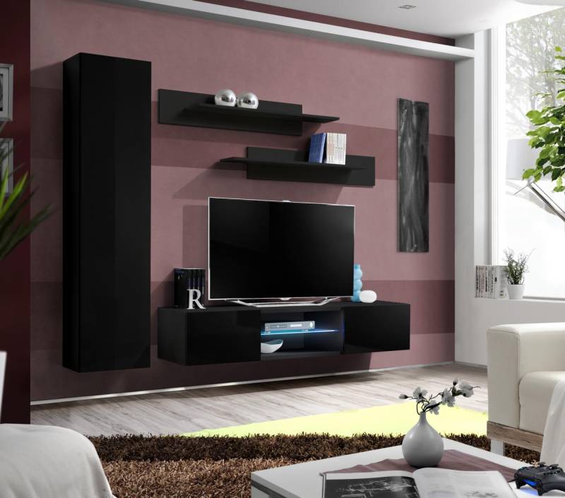 Wohnwand Einrichtung Wandschrank Design Holz Designer Modern Garnitur von JV Möbel