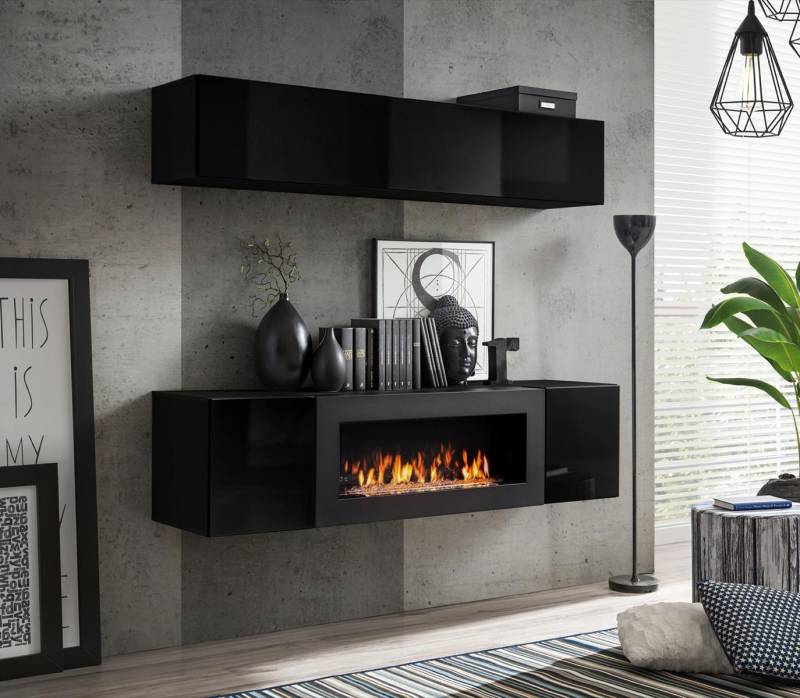 Wohnwand Komplett 2tlg. Sideboard Luxus Hochglanz Einrichtung Modern Designer von JV Möbel