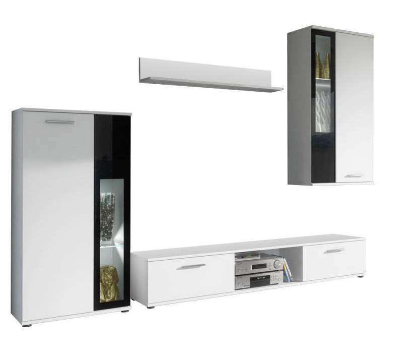 Wohnwand Komplett Designer Luxus Wohnzimmer Wandregal Modern Einrichtung von JV Möbel