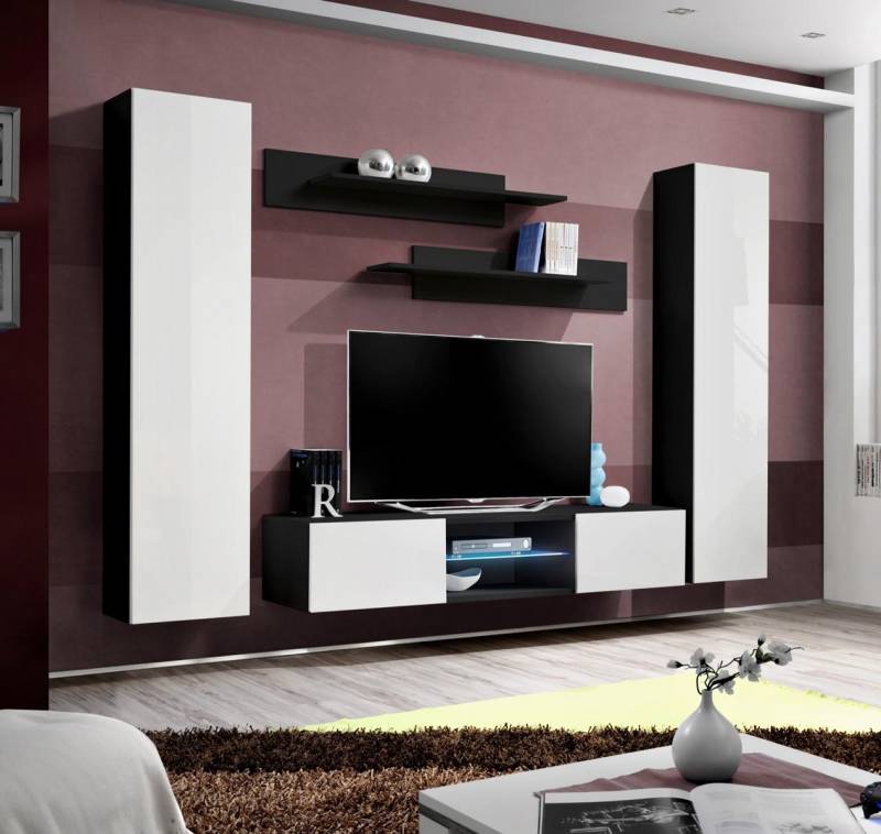 Wohnwand Komplett Designer Luxus Wohnzimmer Wandschrank Modern Einrichtung von JV Möbel