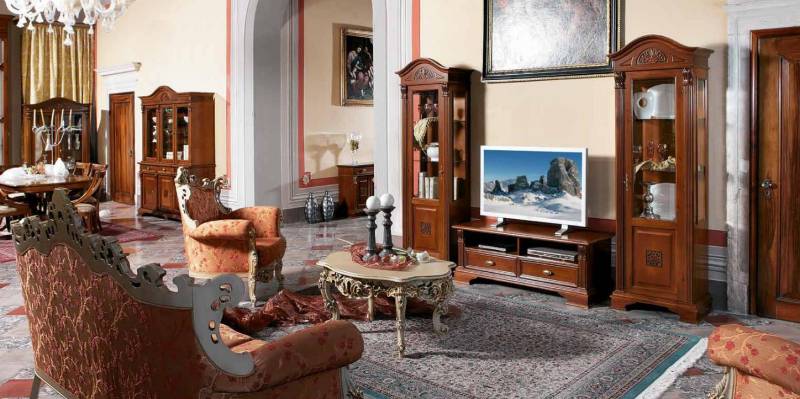 Wohnwand Set Vitrinen Vitrine Kommode Wohnzimmer Möbel Einrichtung Massivholz Wohnwand Set Vitrinen Vitrine Kommode Wohnzimmer Möbel Einrichtung Massivholz von JV Möbel