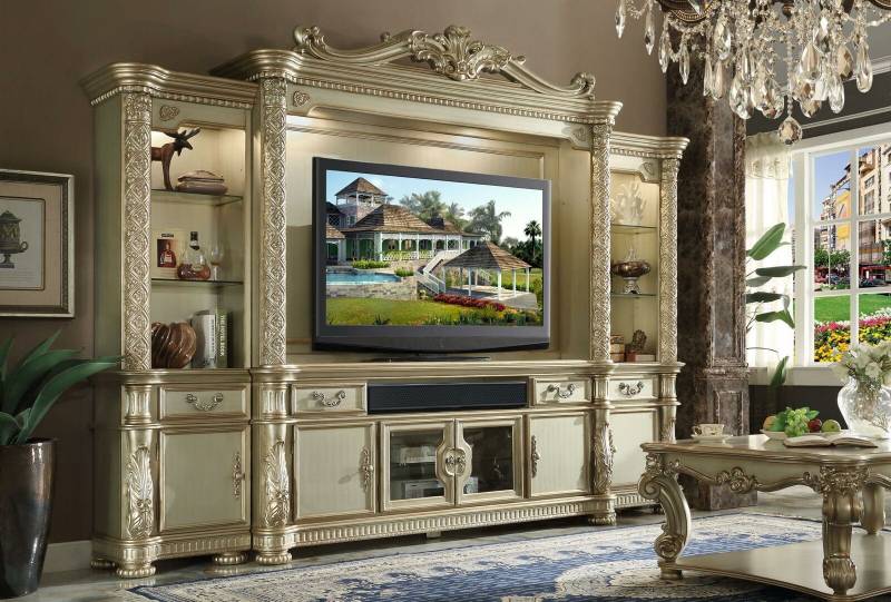 Wohnwand TV-Wand Anbauwand Wohnzimmer Möbel Klassische Wohnwände von JV Möbel