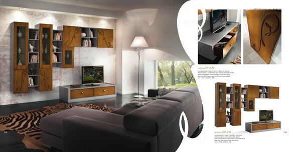 Wohnwand rtv Wandschrank Regal Wohnzimmer tv Holz Schränke Vitrine Wand Regale von JV Möbel