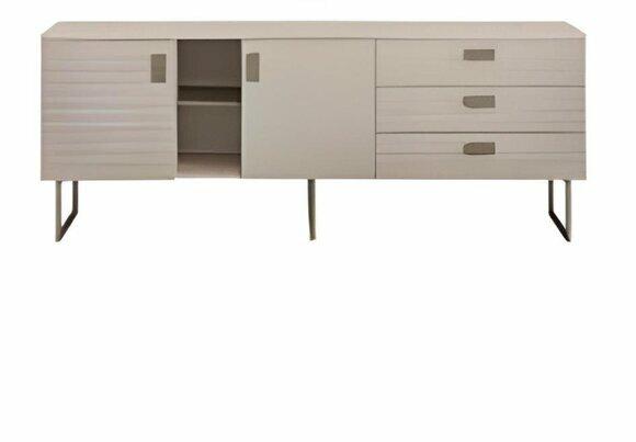 Wohnzimmer Beige Anrichte Designer Holzmöbel Stilvolles Küchen Sideboard von JV Moebel