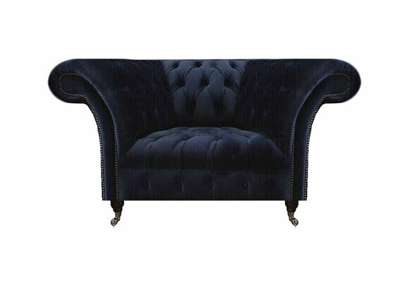 Wohnzimmer Blauer Chesterfield Sessel Designer Polstersitzer Lehnsessel von JV Moebel