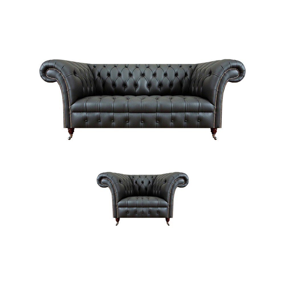Wohnzimmer Grau Sofagarnitur 3+1 Sitzer Polstermöbel Luxuriöse Ledersofas von JV Möbel