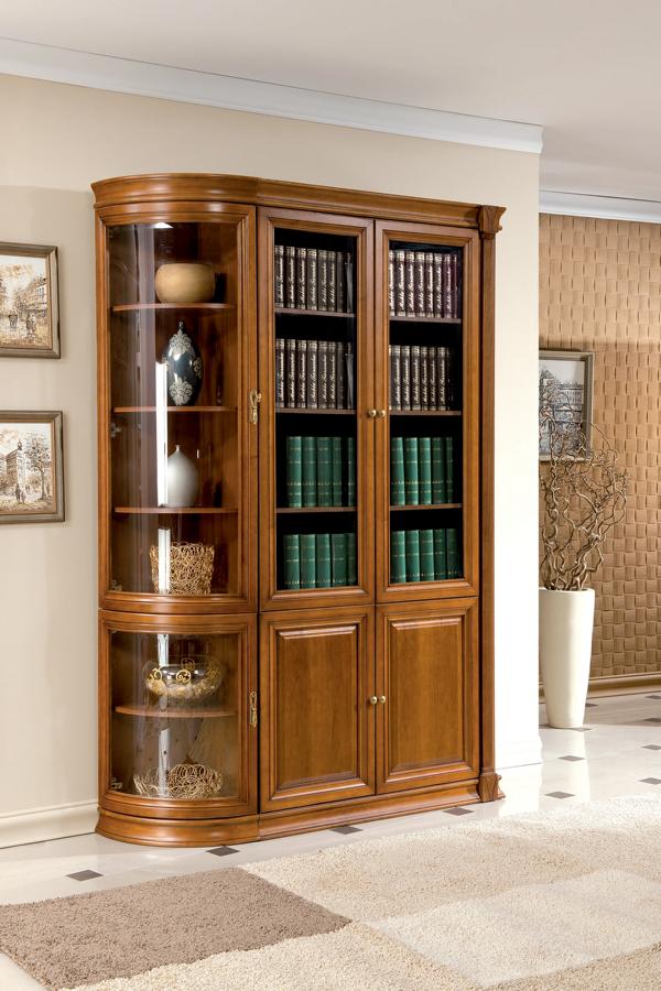 Wohnzimmer Komplett Glasvitrine Eckvitrine Stilvoller Bücherregal Möbel Set 2tlg von JV Möbel