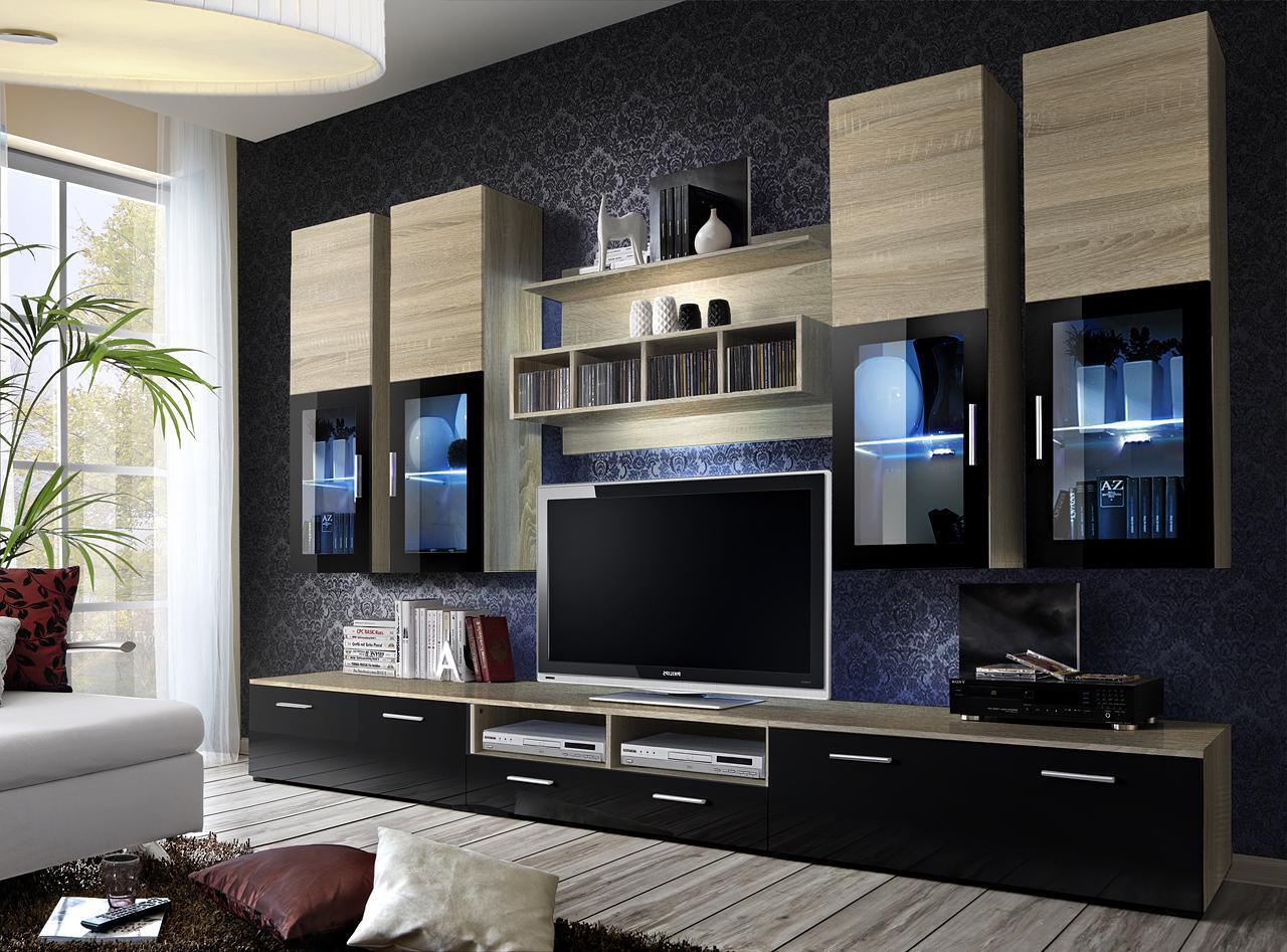 Wohnzimmer Komplett TV-Ständer Design Wandschrank Luxus Wohnwand Einrichtung Neu Wohnzimmer Komplett TV-Ständer Design Wandschrank Luxus Wohnwand Einrichtung Neu von JV Möbel