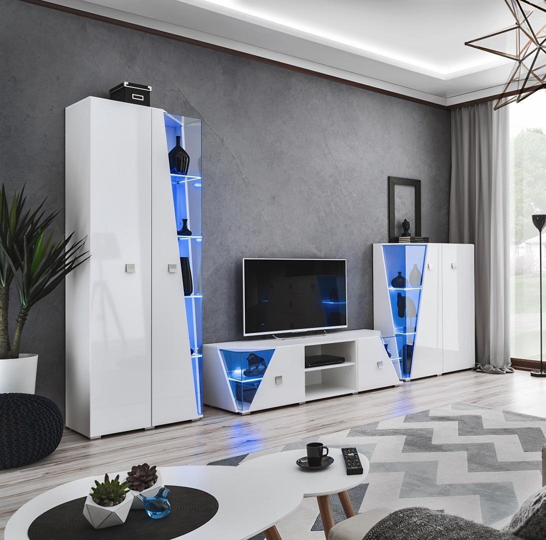 Wohnzimmer Luxus Einrichtung Set 3 tlg Wohnwand Designer Möbel Vitrine Holz Wohnzimmer Luxus Einrichtung Set 3 tlg Wohnwand Designer Möbel Vitrine Holz von JV Möbel