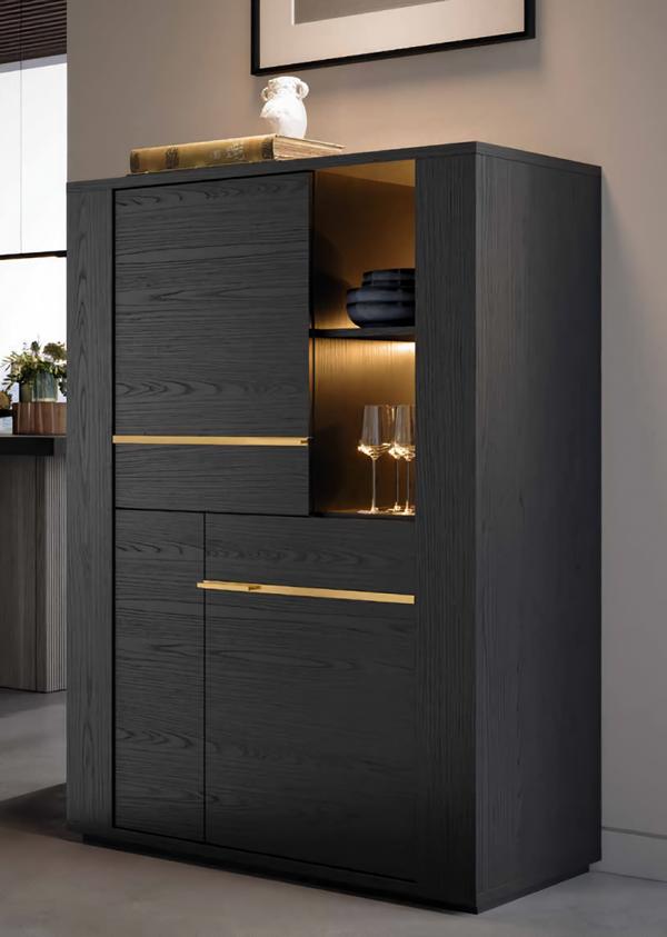 Wohnzimmer Möbel Anrichte Massive Holz Vitrinen Schrank Echtholz Vitrine Neu von JV Möbel