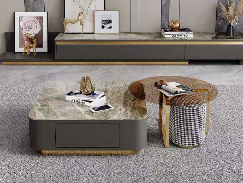 Wohnzimmer Möbel Luxus Grau Couchtisch Design Tisch Kaffee Tische Neu von JV Möbel
