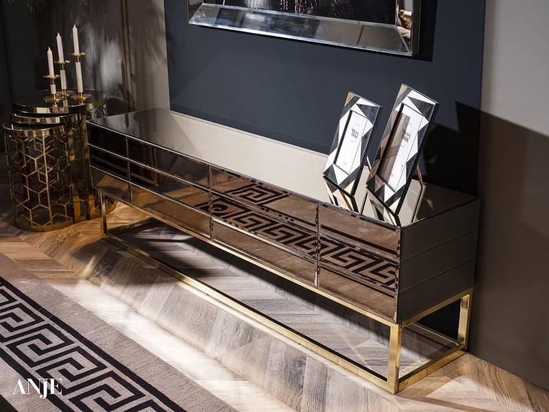 Wohnzimmer RTV TV-Ständer Luxus Lowboard Sideboard Modernes Design von JV Möbel