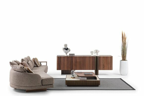 Wohnzimmer Robuste Garnitur Designer 4-Sitzer Sideboard Couchtisch 3tlg von JV Moebel