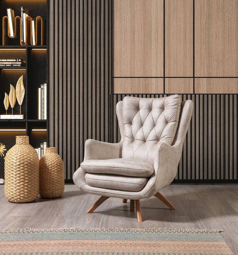 Wohnzimmer Sessel Design Couch Textil Luxus Polster Sitzer Neu Modern von JV Möbel