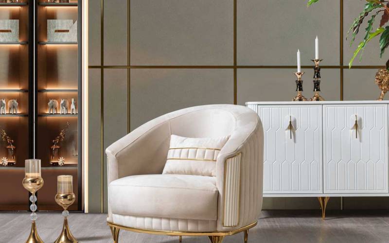 Wohnzimmer Sessel Moderner Polster Luxus Einsitzer mit kissen Club Relax von JV Möbel