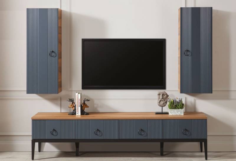 Wohnzimmer Set 2tlg TV-Ständer und 2x Wandschrank sideboard Kommode Designer von JV Möbel