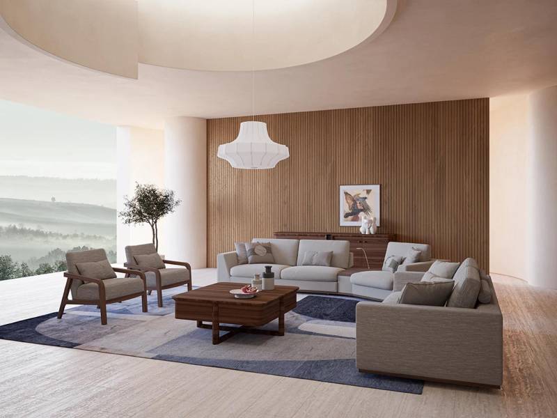 Wohnzimmer Set 4tlg Zweisitzer mit Dreisitzer Sofa Polster Textil 2x Sessel Neu von JV Möbel
