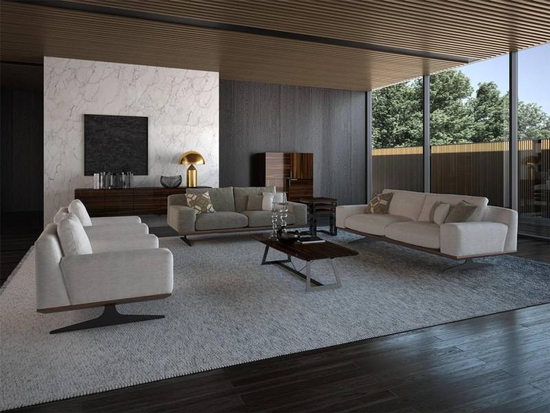 Wohnzimmer Set 6tlg Luxus Sofagarnitur Modern Dreisitzer Sofa Designer Polster von JV Möbel