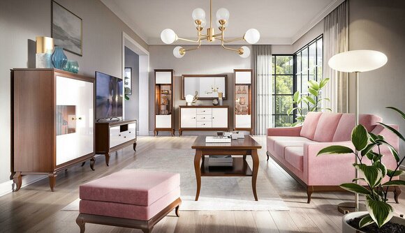 Wohnzimmer Set Vitrine Kommode Spiegel Wohnwände Kommoden Design Wohnzimmer Set Vitrine Kommode Spiegel Wohnwände Kommoden Design von JV Möbel