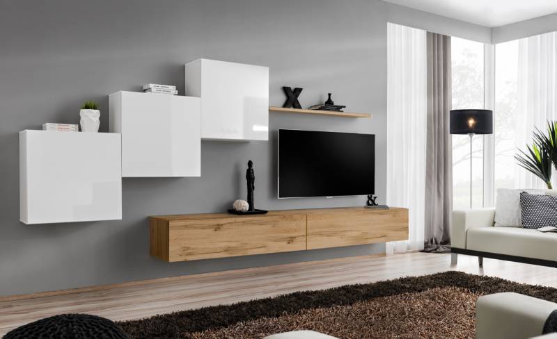 Wohnzimmer Tv-Ständer 3x Wandschrank Wandregal Luxus Design Sideboard Wohnwand von JV Möbel