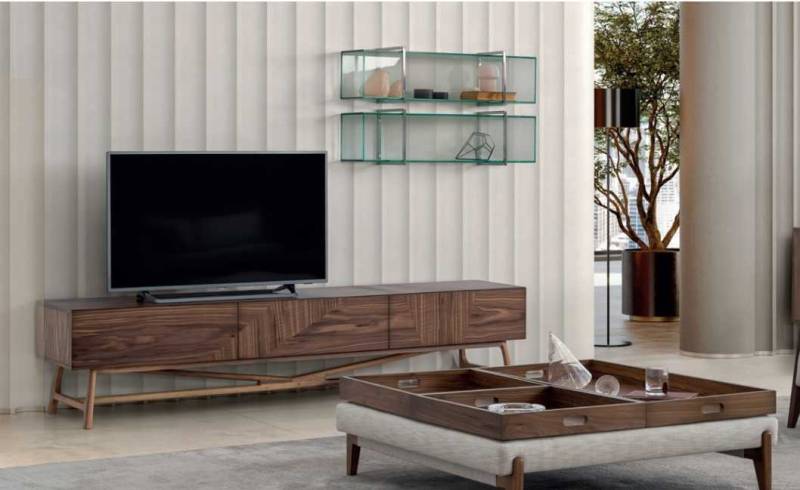 Wohnzimmer Tv-Ständer mit 2x Wandregal Luxus Design Sideboarad Wohnwand Wohnzimmer Tv-Ständer mit 2x Wandregal Luxus Design Sideboarad Wohnwand von JV Möbel