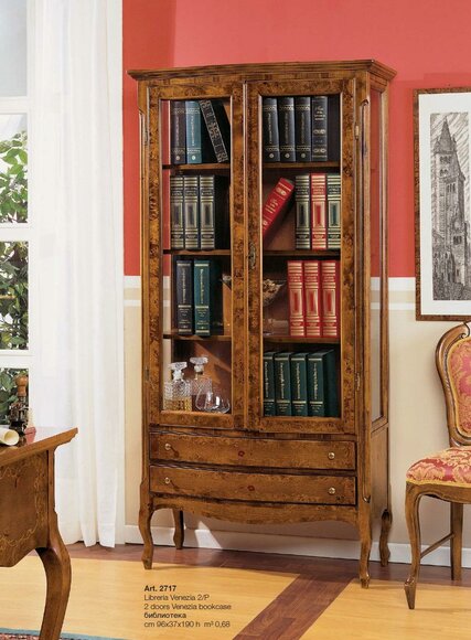 Wohnzimmer Vitrine Schrank Bücher Regal Anrichte Klassische Möbel Regale Holz von JV Möbel