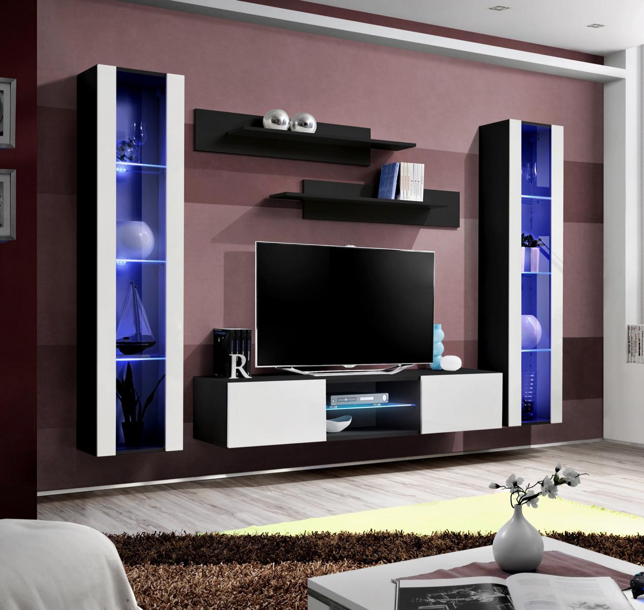Wohnzimmermöbel Designer Wohnwand Hänge Vitrine V-Ständer Neu Einrichtung Wohnzimmermöbel Designer Wohnwand Hänge Vitrine V-Ständer Neu Einrichtung von JV Möbel