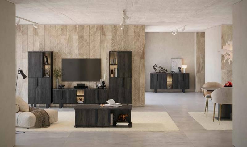 Wohnzimmermöbel Komplette Set 5tlg Designer Wohnwand Holzmöbel Luxus Einrichtung von JV Möbel
