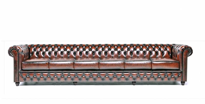XXL Big Sofa Club Lounge Disko Möbel 6 Sitzer Braun Couchen Chesterfield Sofas von JV Möbel