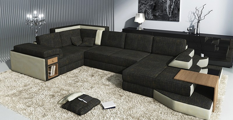 XXL Design Big Sofa mit USB,Ecksofa Couch Wohlandschaft U Form Leder Textil Ecke XXL Design Big Sofa mit USB,Ecksofa Couch Wohlandschaft U Form Leder Textil Ecke von JV Möbel