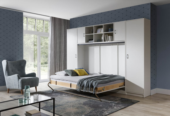 XXL Kleiderschrank Schränke Wand Bett Schrank Wandschrank Betten 90/120/140x200 von JV Möbel