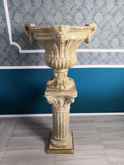 XXL Vase Tisch Dekoration Deko Vasen 69cm Antik Stil Skulptur Figur Kelch von JV Möbel