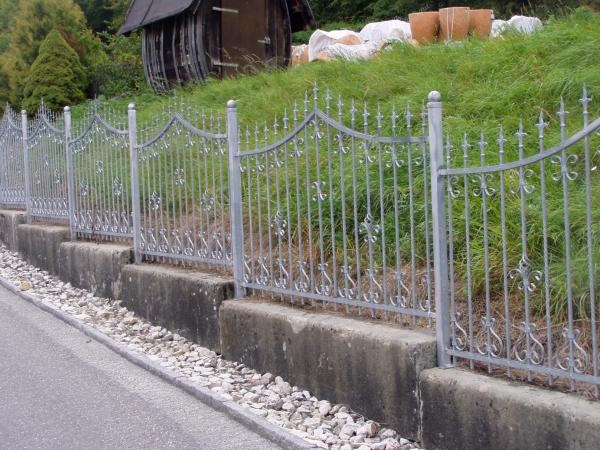 Zaun Garten Klassische Schmiedeeisen Handgefertigt nach Maß Geländer M228 1lfm von JV Möbel