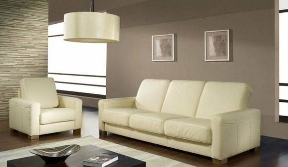 Zweisitzer Couch Klassische Ledersofa Couch Polster Sofa 2 Sitzer Leder von JV Möbel