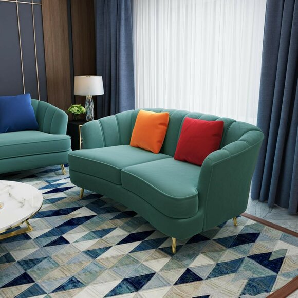 Zweisitzer Sofa 2 Sitzer Design Sofas Polster Moderne Sitz Stoff Textil Couch ! von JV Möbel