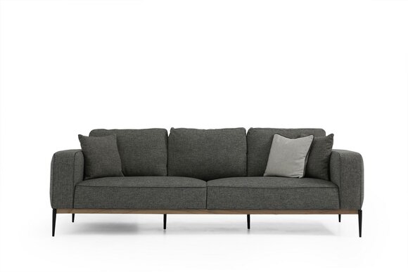 Zweisitzer Sofa 2 Sitzer Stoff Sofas Modern Design Wohnzimmer Grau von JV Möbel
