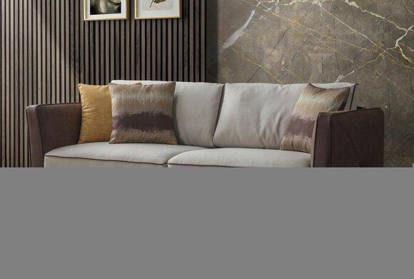 Zweisitzer Sofa Luxus 2 Sitzer Sofas Sitz Wohnzimmer Modern Polyester Stoff Neu von JV Möbel