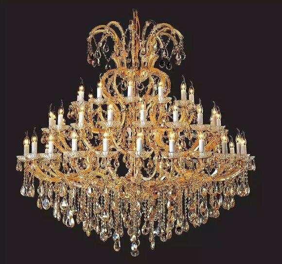 luxuriöser Kristall Kronleuchter Qualität Lampe Leuchten Wohnzimmer Luxus luxuriöser Kristall Kronleuchter Qualität Lampe Leuchten Wohnzimmer Luxus von JV Moebel
