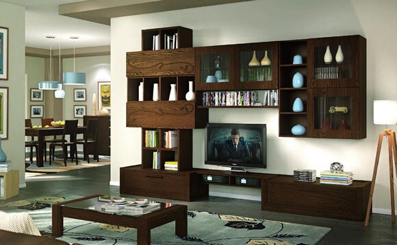 rtv Wohnwand TV Wand Anbauwand Wohnzimmer Möbel Wohnwände Schrank Regal Holz Neu von JV Möbel
