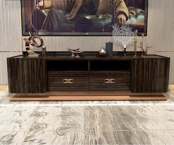 rtv design sideboard fernseh wand hochglanz low luxus kommode schrank von JV Möbel