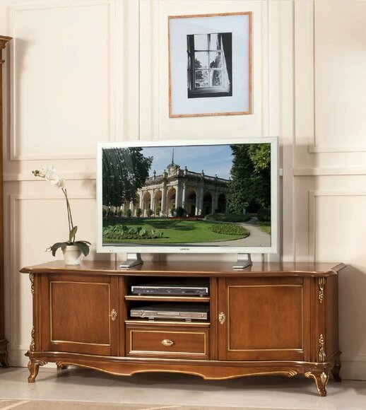tv Sideboard rtv Wohnzimmer Design Regal Braun Holz Regale Lowboard Italien von JV Möbel