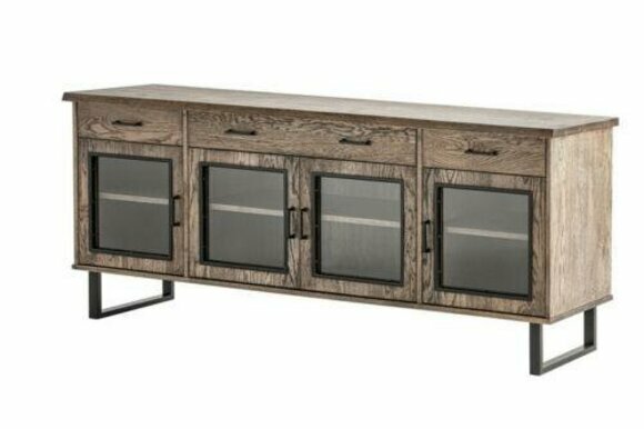 vitrine anrichte glas schrank kommode hoch schränke echte holz möbel kommoden von JV Möbel