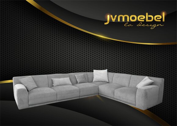 Ecksofa LForm Desing Couch Textil Stoff Wohnlandschaft Eckgarnitur Sofas Couchen von JV Möebel