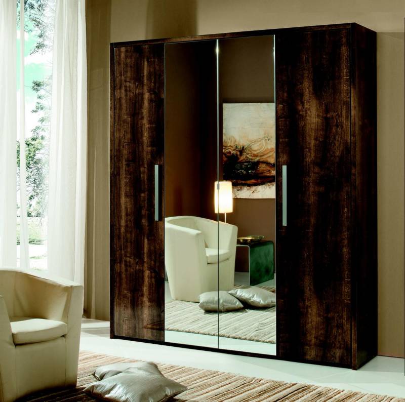 Kleiderschrank Schrank Design Möbel Holz Luxus Spiegel Schlafzimmer Schränke Neu von JV Möebel